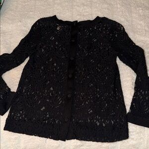 Banana Republic Black Lace Blouse